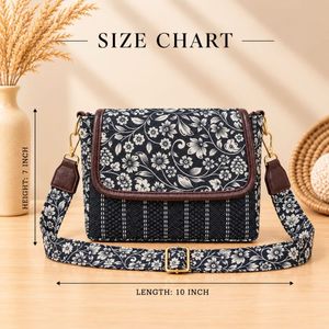 Jute Print Crossbody Bag