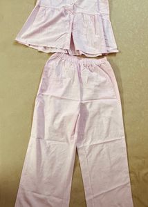 Cute Pastel Pink Linen Set