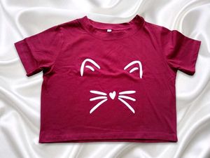 😺 Cute Cat Face Crop Top 😍