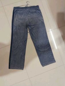 Blue Velour Track Pants
