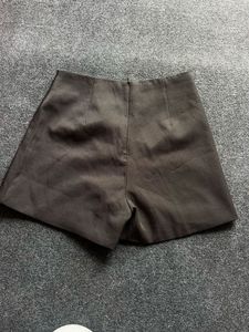 Brown Skort with Button Detail