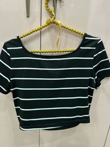 Striped Cropped T-Shirt