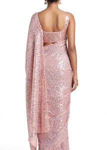 Stunning Sequin pink Saree