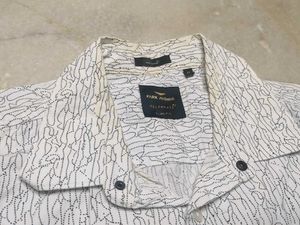 Patterned White Shirt