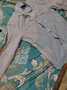 Men's Blue Striped Casual Shirt