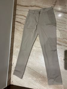 Classic Beige Straight Fit Trousers