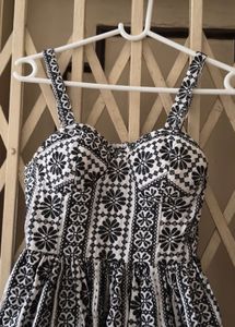 Black &amp;White Floral Summer Dress