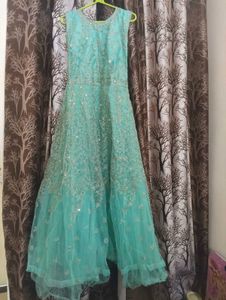 Stunning Teal Sequin Gown
