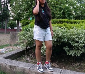 Distressed Denim Shorts