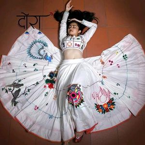 White Butter Silk Lehanga Choli
