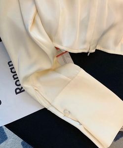Elegant Cream Cropped Blouse