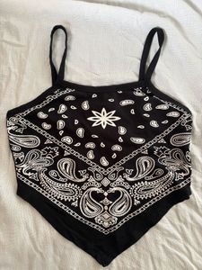 Scarf Bandana Top Black