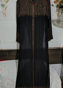 A Beautiful Long Black Shrug ..partywear