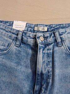 Light Wash Distressed Mom Jeans