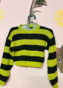 Striped Cropped Sweater