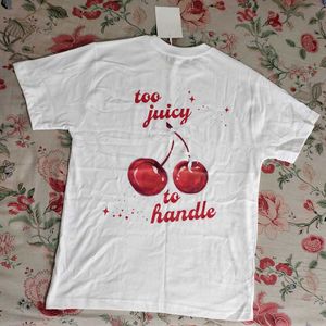 Too Juicy to Handle Cherry Print T-Shirt 🍒