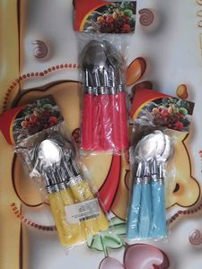💥 Stainless Steel Spoon Pack Of 18pc Brand New Mix Colour