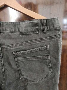 Men's Gray Black Denim Jeans