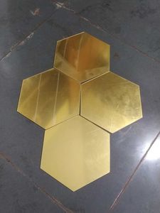 wall sticker golden hexagon 4 pieces