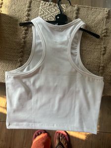 The Essential White Crop Tank