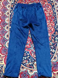 Cozy Blue Velvet Track Pants