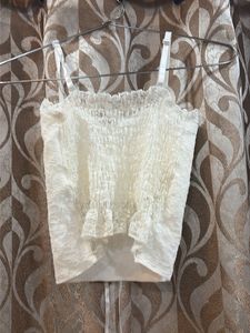 Elegant White Lace Corset Top