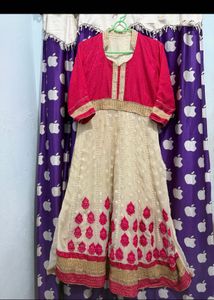 Elegant Cream Kurta style gown