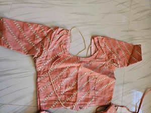 Peach Lehenga Choli Set