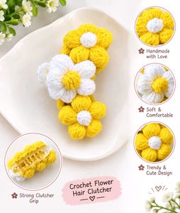 Crochet Flower Hair Clutcher