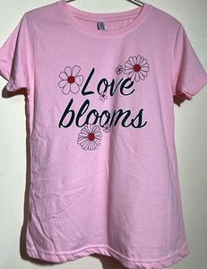 New Pink 'Love Blooms' Tee