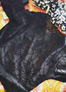 Cobweb Mesh Crop Top(sheer)