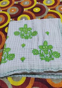 Green Cotton Saree