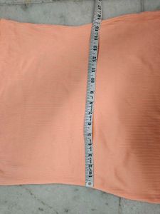 H&amp;M Ribbed Peach Bodycon Mini Dress