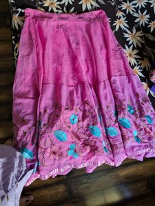 Pink Embroidered Lehenga Choli Set