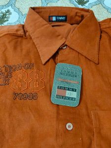 Men's Orange Casual Shirt