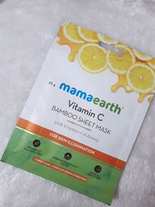 Mamaearth Vitamin C Bamboo Sheet Mask With Vitami