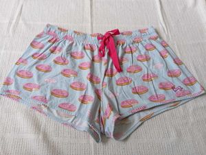 Cute Donut Print Pajama Shorts