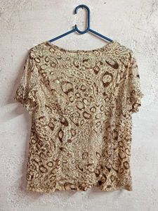Elegant Sheer Leopard Print Top