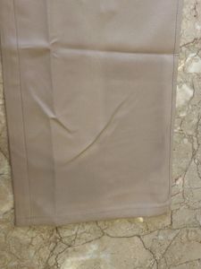 Beige High-Waisted Wide-Leg Trousers