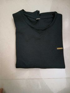 Women's Black Full Sleeve Textured Top