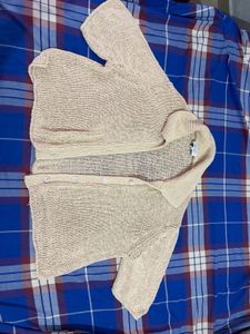 Lightweight Beige Knit Cardigan