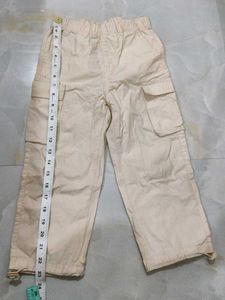 Cream Cargo/Parachute Pants