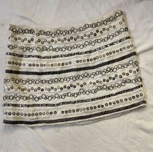 Sparkly Heavy Detail Mini Skirt