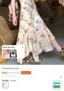Butterfly Print Slip Dress