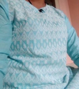 Beautiful Cotton Chicknari Kurti❤️
