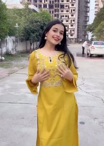 Vibrant Yellow Embroidered Kurta