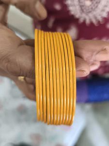 Set of Yellow Bangles(metal)