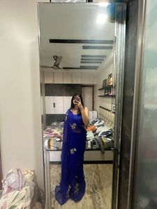 Elegant Royal Blue Saree