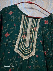 Green Printed Kurta Set with Dupatta