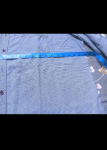 Men's Blue Checkered Casual Shirt